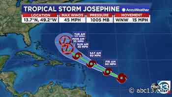 TROPICAL WEATHER: Tropical Storm Josephine has formed in the Atlantic - KTRK-TV