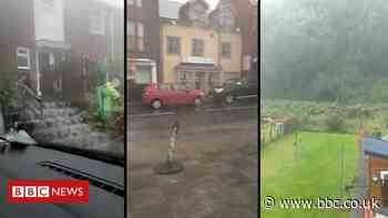 Wales weather: Rhayader is hit by 'biblical' flooding