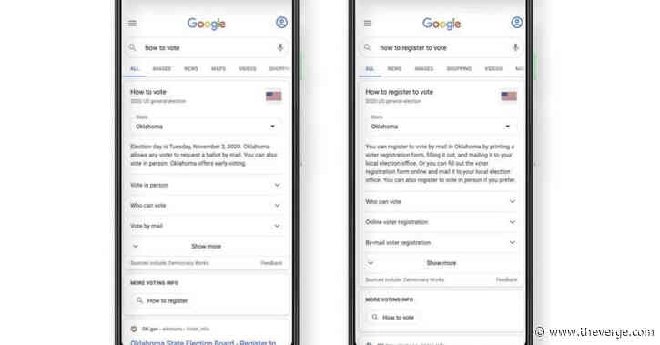 You can type ‘how to vote’ into Google now for instant state-by-state voting instructions