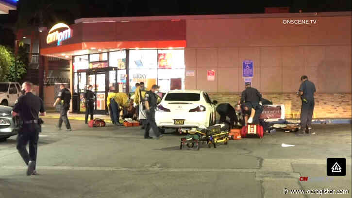 Man dies, woman injured after car shot at in Anaheim