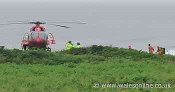 Climber airlifted after cliff fall in Porthcawl then taken to hospital