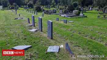 War graves damaged at Belfast City Cemetery - BBC News