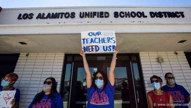 District employees protest layoff of some 300 staff in Los Alamitos Unified