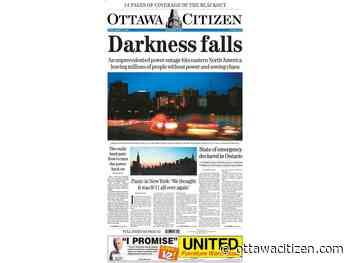 Citizen@175: Darkness descends as blackout hits Ottawa