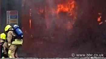 Richmond petrol station fire: Fifty firefighters tackle blaze