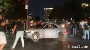Wild night of mayhem as car stunts and fireworks block Houston Galleria area traffic - KTRK-TV