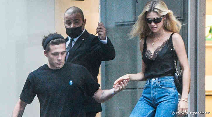 Brooklyn Beckham Visits His Mom's Store with Fiancee Nicola Peltz