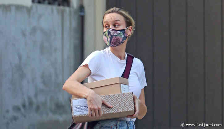 Brie Larson Picks Up Some Goodies from Her Stylist's House