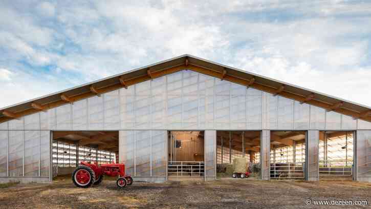 La Shed Architecture creates translucent barn to give cows "a better quality of life"