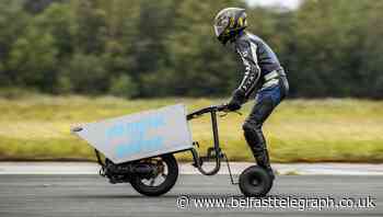 Gardener ‘sets speed record’ by travelling at 44mph behind a wheelbarrow