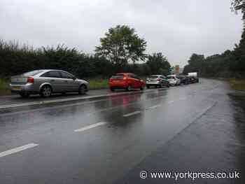Stand still traffic on A64 after two vehicle collision