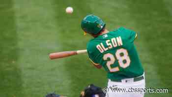 How A's slugger Matt Olson blends unorthodox stance with textbook swing