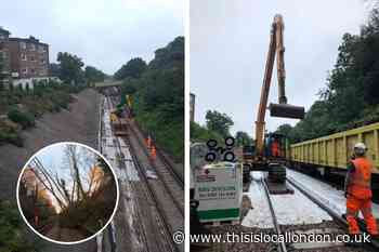 Huge engineering works tackling landslips near Bexleyheath