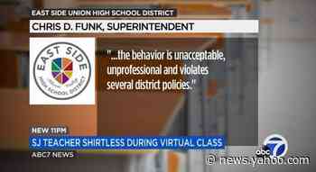 Teacher with no shirt in online class prompts investigation, California district says