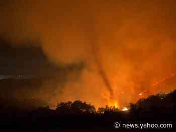 Rare 'fire tornado' springs from blazes spreading rapidly across Northern California
