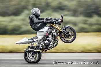Motorcyclist sets 109mph handlebar wheelie record - St Helens Star