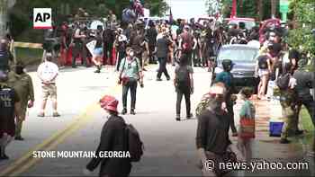 Police move in after fights during Georgia protest