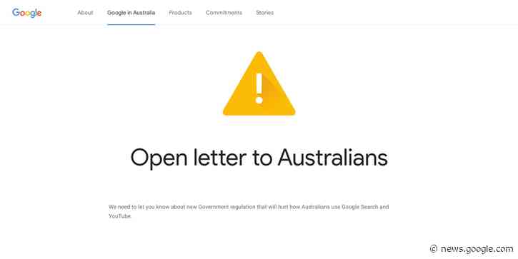Google appeals directly to Australian users over proposed ‘News Media Bargaining Code’ - 9to5Google