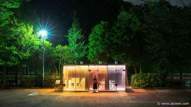 Shigeru Ban designs pair of transparent public toilets in Tokyo