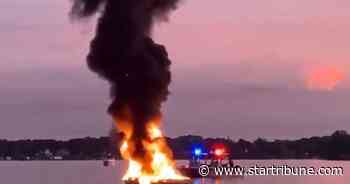 3 people leap with their lives off burning boat into Lake Minnetonka