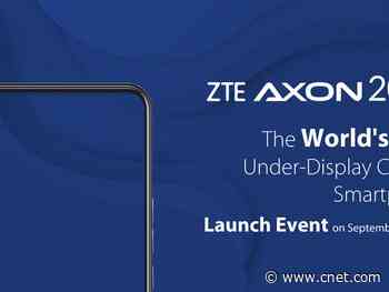 ZTE teases Sept. 1 launch of first phone with a front camera under the display     - CNET