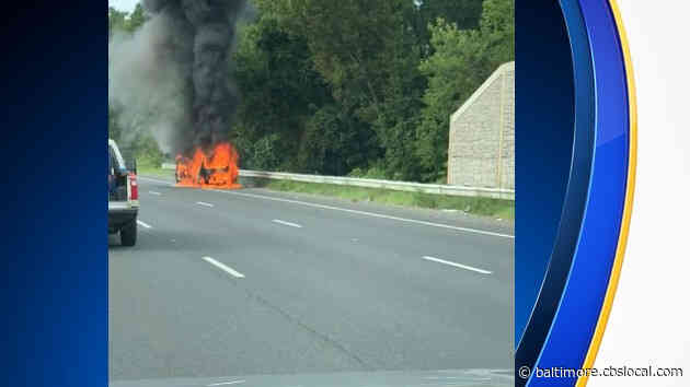 Unattended SUV Caught Fire On I-295 Monday Morning, Police Say