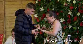 Watch romantic proposal at Sam Fender's Newcastle racecourse gig