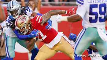 Niners fear Hurd has season-ending torn ACL