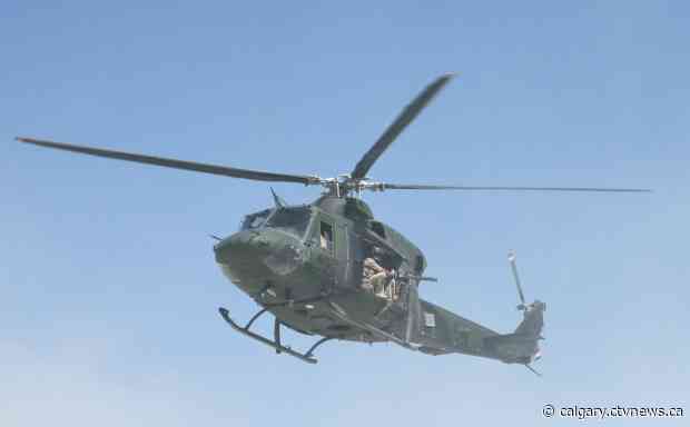 CH-146 Griffon helicopter to perform flyby above Okotoks on Wednesday
