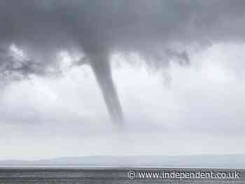 Rare tornado-like waterspout filmed over Bristol Channel as storms hit UK - The Independent