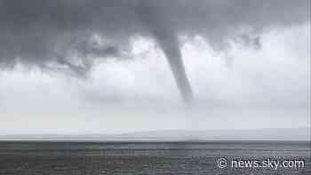 Tornado-like waterspout spotted over Bristol Channel - Sky News