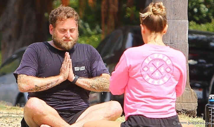 Jonah Hill Practices Meditation in the Park