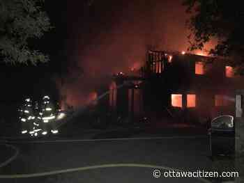 Firefighters battle blaze at home on River Road