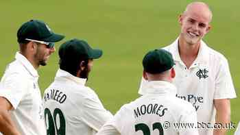 Bob Willis Trophy: Lancashire struggle after Ben Slater's century helps Notts make 472