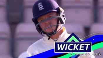 England v Pakistan: Ollie Pope departs for nine after being trapped lbw