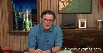 Stephen Colbert Goes Live After the Democrats Go Virtual