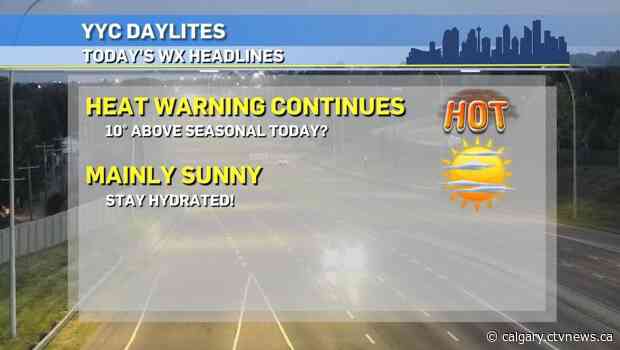 49 heat records set in Alberta Monday. Another hot one today, then the cooldown.