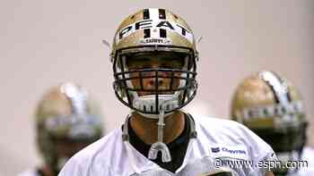 Source: Saints OL Peat (thumb) out 2-3 weeks