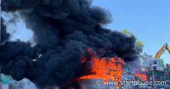 Large blaze breaks out at metal plant in St. Paul