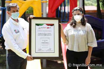 Entrega Cristina Rodríguez de Tello parque inclusivo en Tepetongo - FresnilloMX