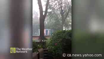 Heavy rain and wind in Sainte-Julie, QC - Yahoo News Canada