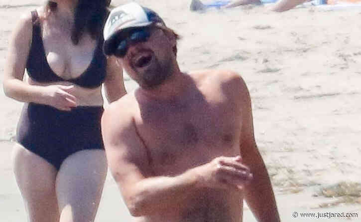 Leonardo DiCaprio Looks Like He's Having a Great Time During His Shirtless Beach Day!