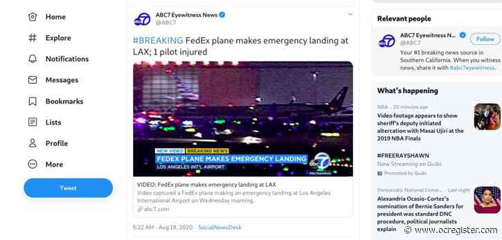 FedEx plane makes emergency LAX landing, pilot injured