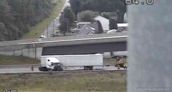 Jackknifed Tractor-Trailer Shuts Down Lanes Of I-95 North In Baltimore County