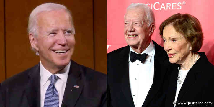 Jimmy & Rosalynn Carter Make Rare Appearance To Support Joe Biden As President