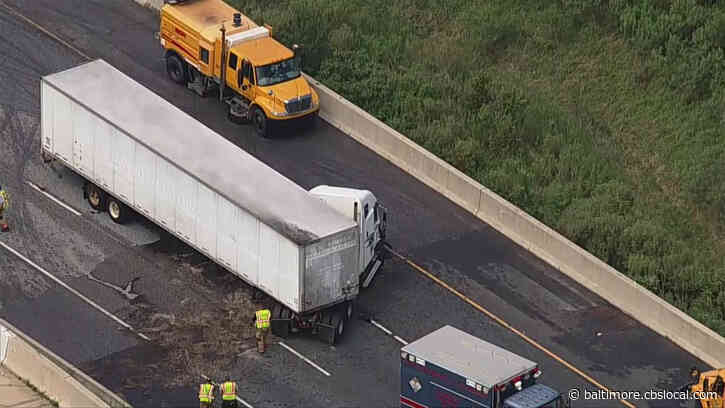 Jackknifed Tractor-Trailer Shut Down Lanes Of I-95 North In Baltimore County