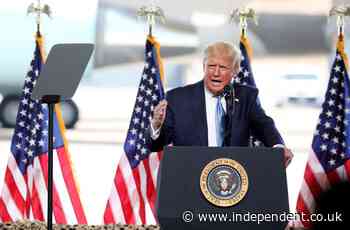Trump news – live: President demands 'snapback' sanctions against Iran and praises QAnon supporters as Obama outlines 'consequences of his failure' in DNC remarks