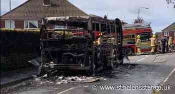 Firefighters put out bus fire on Conway Drive, Billinge - St Helens Star