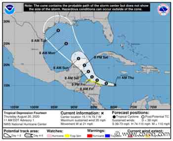 Tropical depression forms near Gulf of Mexico