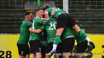 Glentoran through to face Motherwell in Europa League thanks to Robbie McDaid winner